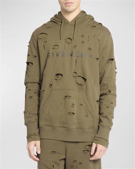 distressed men's givenchy sweater|givenchy destroyed hoodie.